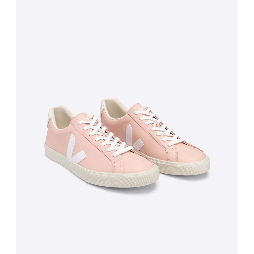 Pink Women's Veja ESPLAR LEATHER Sneakers | AU 615CTV